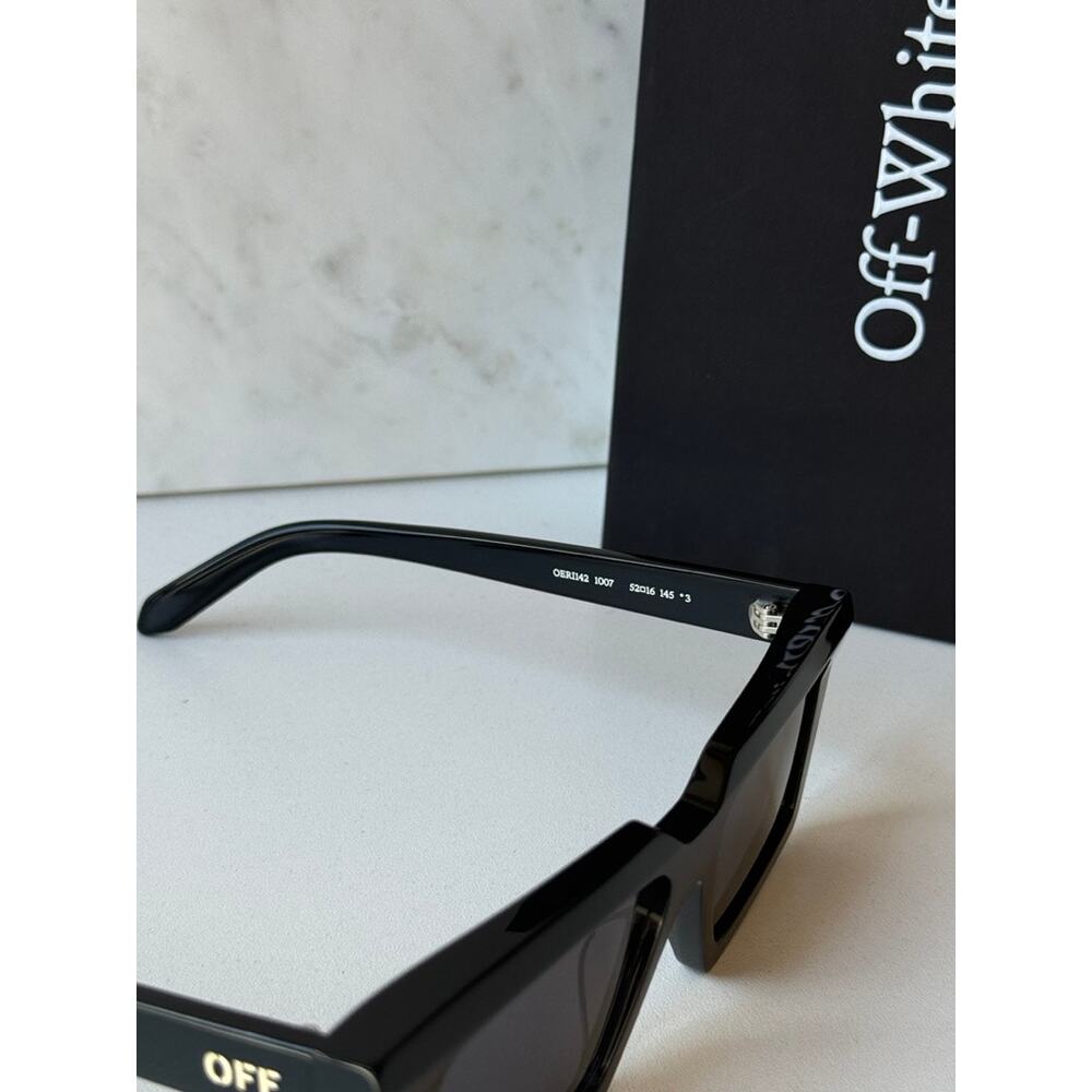 NEW Off White Windsor Black Square Unisex Sunglasses - Picture 4 of 6